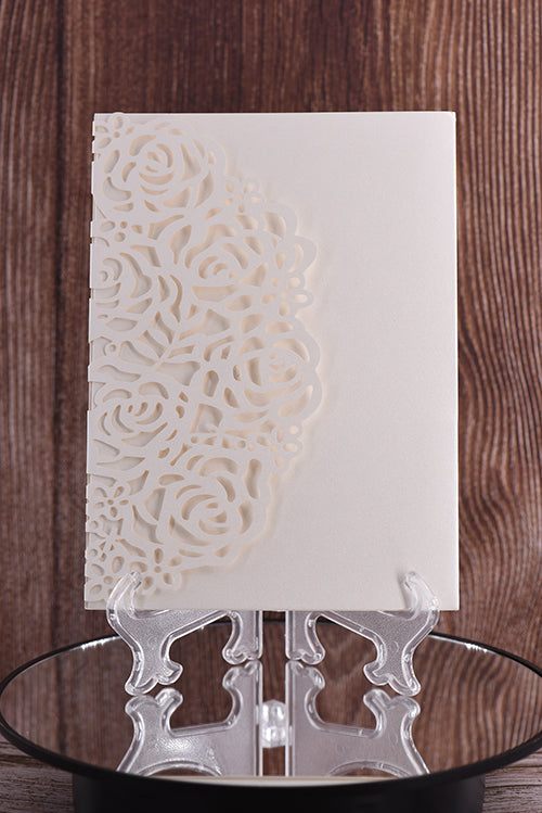 Trifold Classic Laser Cut Invitation Bella2122