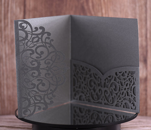 Trifold Classic Laser Cut Invitation Bella2125