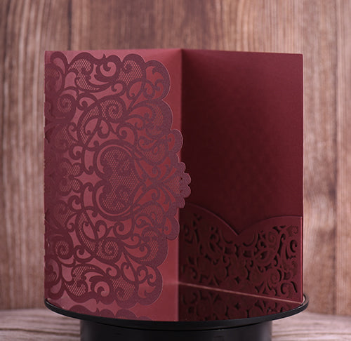 Trifold Classic Laser Cut Invitation Bella2128