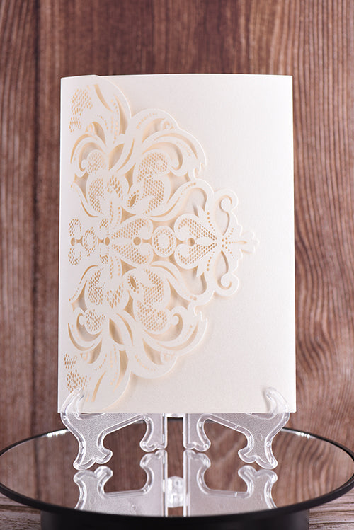 Trifold Classic Laser Cut Invitation Bella2132