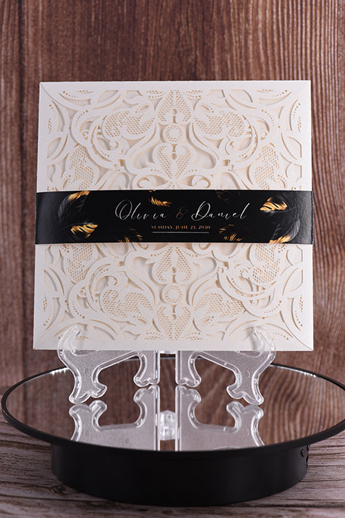 Classic Laser Cut Invitation Bella0019