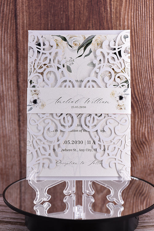 Classic Laser Cut Invitation Bella0041