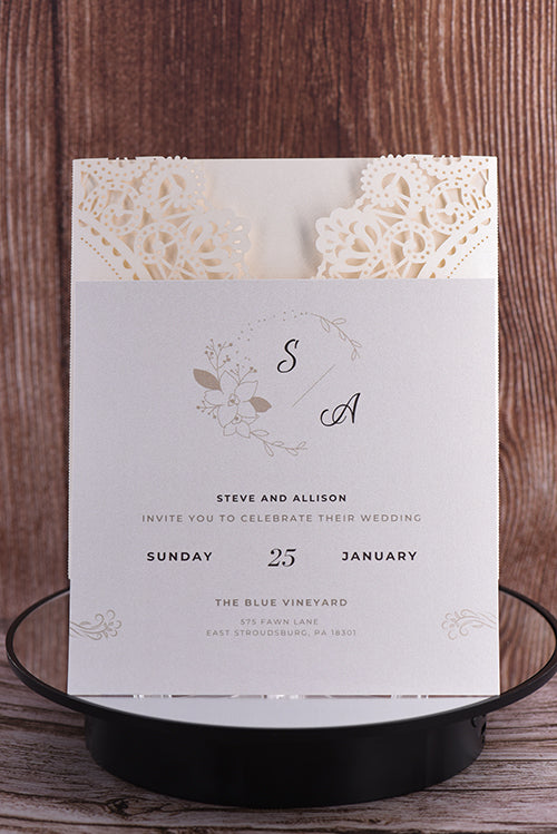 Classic Laser Cut Invitation Bella0067
