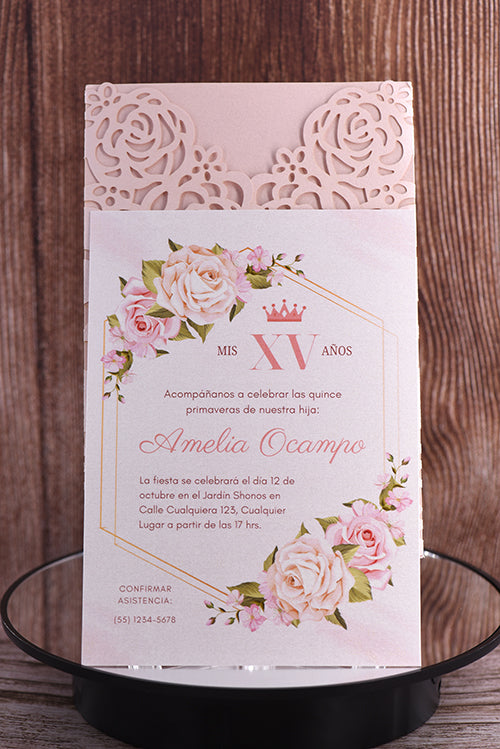 Classic Laser Cut Invitation Bella0140