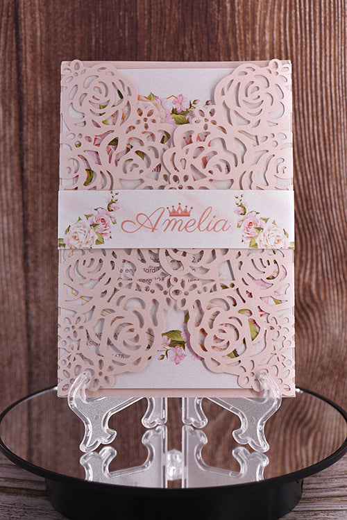 Classic Laser Cut Invitation Bella0140