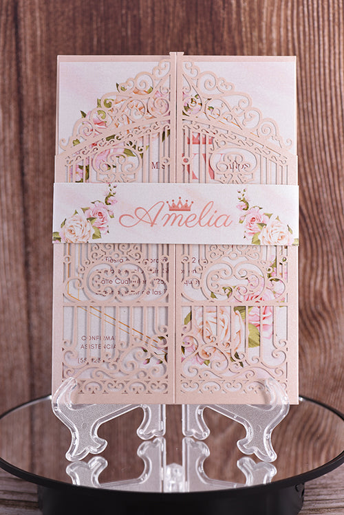 Classic Laser Cut Invitation Bella0172