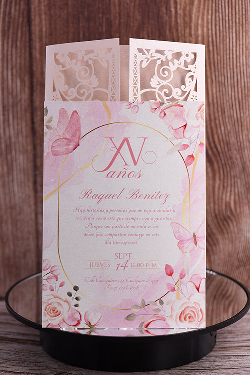 Classic Laser Cut Invitation Bella0174