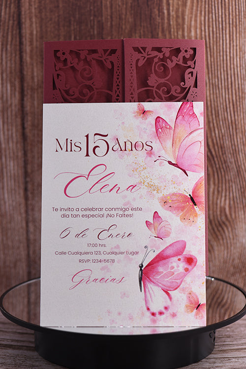 Classic Laser Cut Invitation Bella0174
