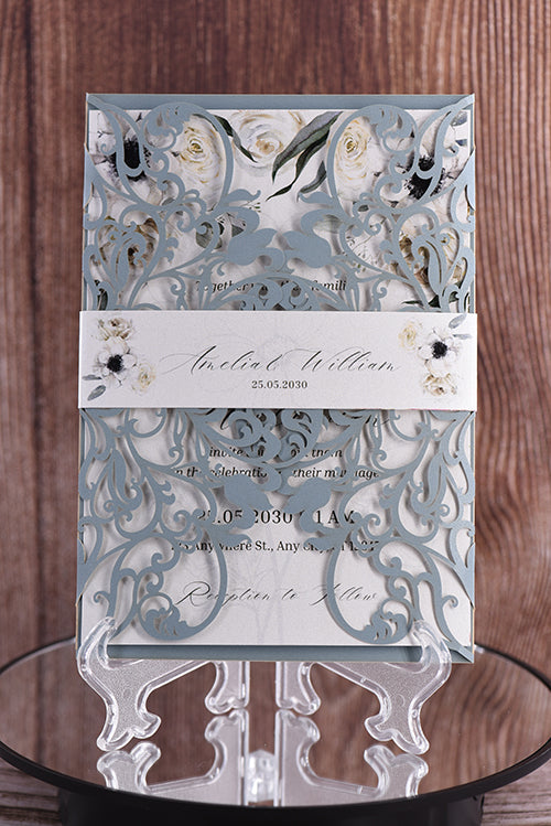 Classic Laser Cut Invitation Bella0179