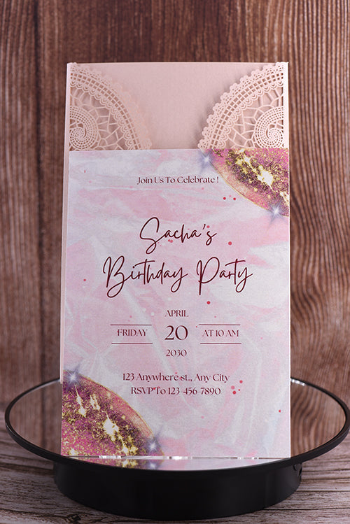 Classic Laser Cut Invitation Bella0196