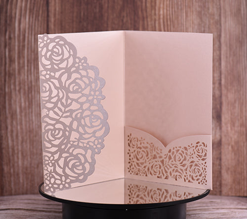 Trifold Classic Laser Cut Invitation Bella2122