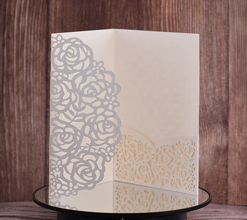 Trifold Classic Laser Cut Invitation Bella2122