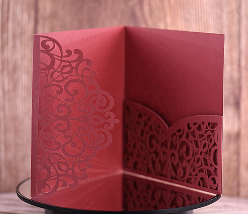 Trifold Classic Laser Cut Invitation Bella2125