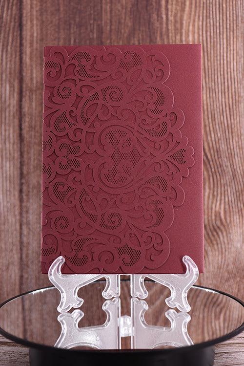 Trifold Classic Laser Cut Invitation Bella2128