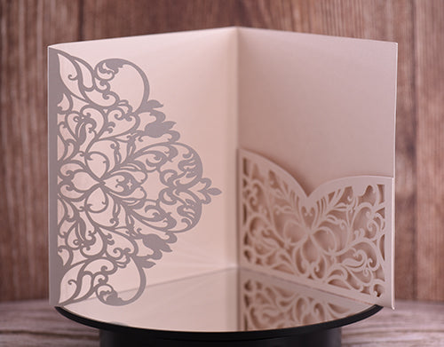 Trifold Classic Laser Cut Invitation Bella2129