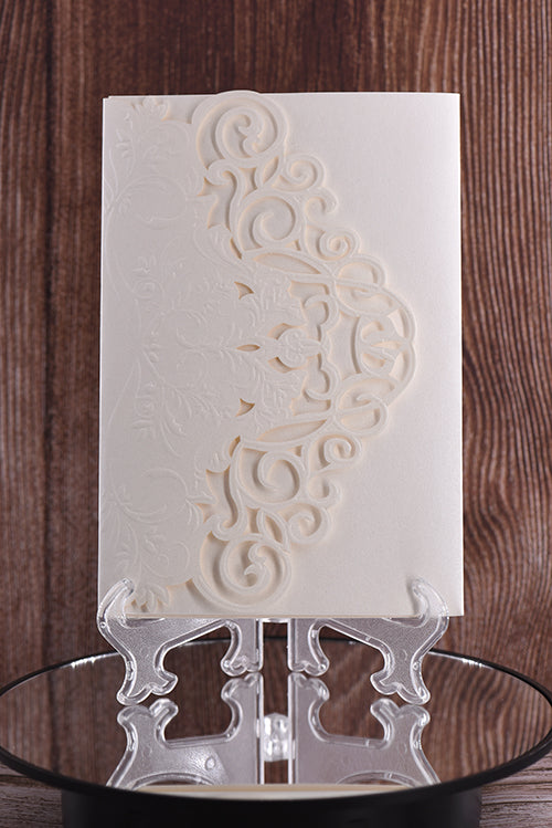 Trifold Classic Laser Cut Invitation Bella2130