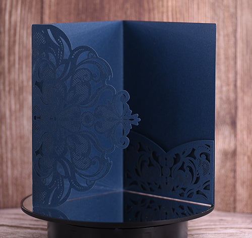 Trifold Classic Laser Cut Invitation Bella2132