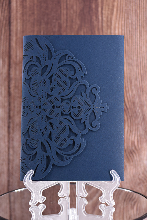 Trifold Classic Laser Cut Invitation Bella2132