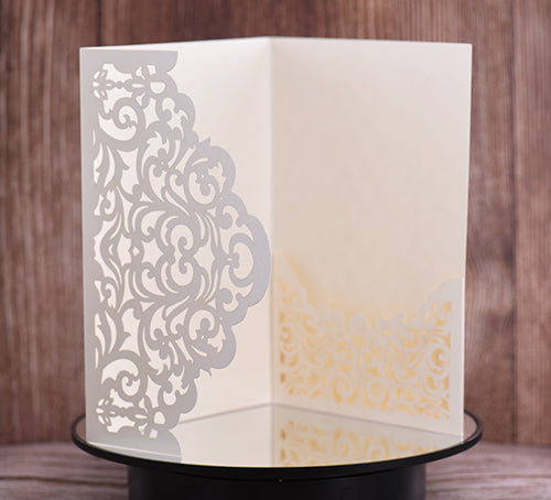 Trifold Classic Laser Cut Invitation Bella2135