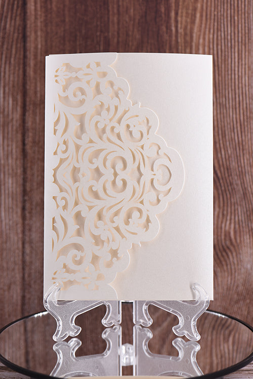 Trifold Classic Laser Cut Invitation Bella2135