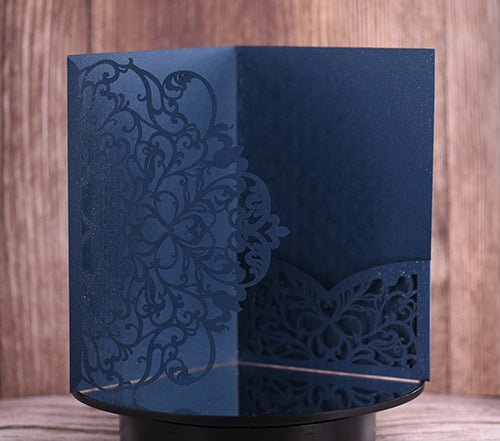 Trifold Classic Laser Cut Invitation Bella2139