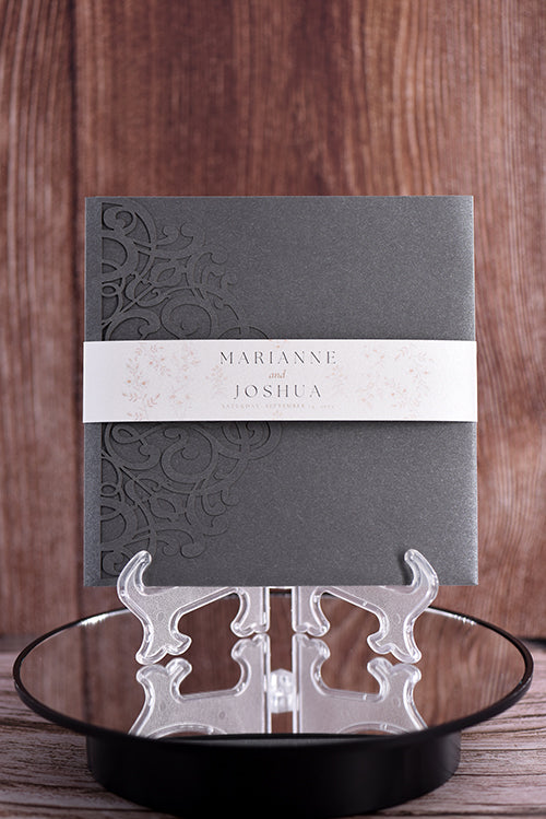 Trifold Classic Laser Cut Invitation Bella2125