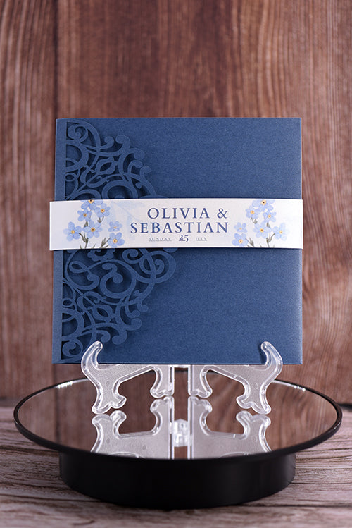 Trifold Classic Laser Cut Invitation Bella2125