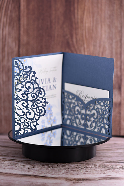 Trifold Classic Laser Cut Invitation Bella2125