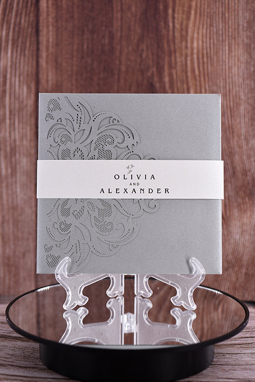 Trifold Classic Laser Cut Invitation Bella2126