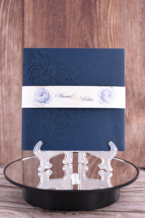 Trifold Classic Laser Cut Invitation Bella2126