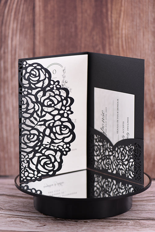 Trifold Classic Laser Cut Invitation Bella2122
