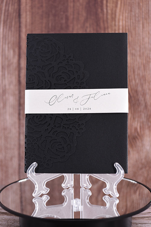 Trifold Classic Laser Cut Invitation Bella2122