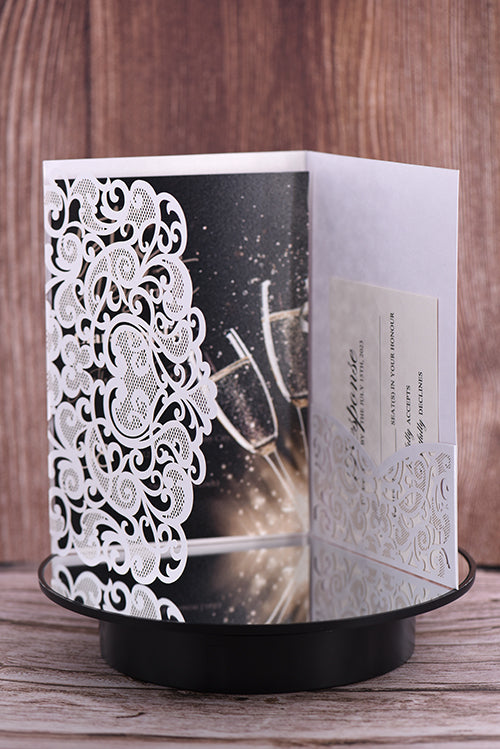 Trifold Classic Laser Cut Invitation Bella2128