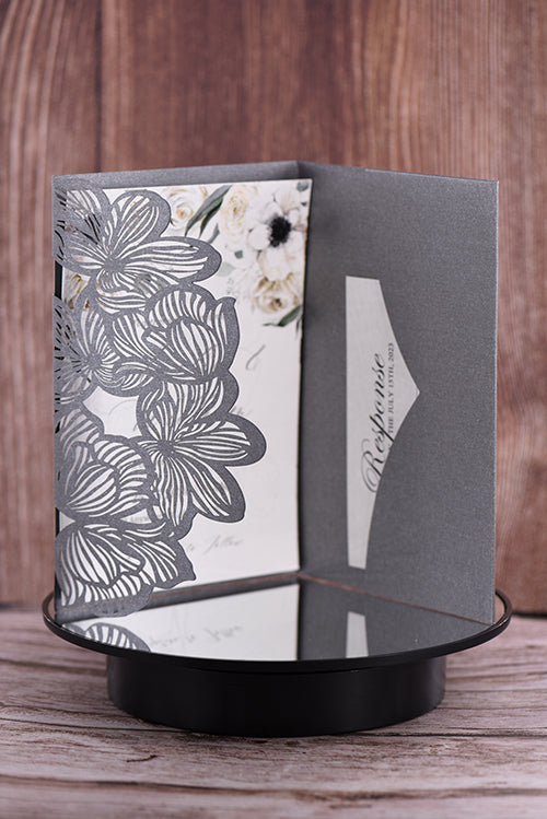 Trifold Classic Laser Cut Invitation Bella2120